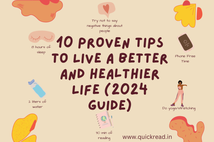 Healthy living tips 2024